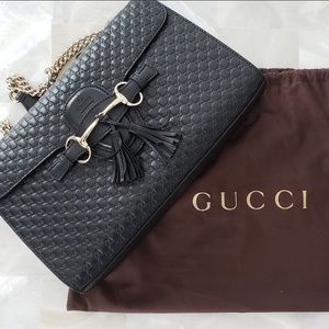 BRAND NEW Authentic Gucci Emily black purse